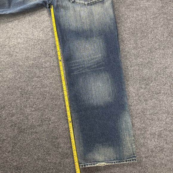Rare Y2K Vintage LRG Double Sided Embroidered Jeans Grass Roots Men’s Size 36x32 - Picture 11 of 12